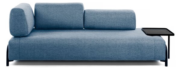 LAFORMA Compo 3-sits Soffa med Stor Bricka - Blått Tyg och Metall