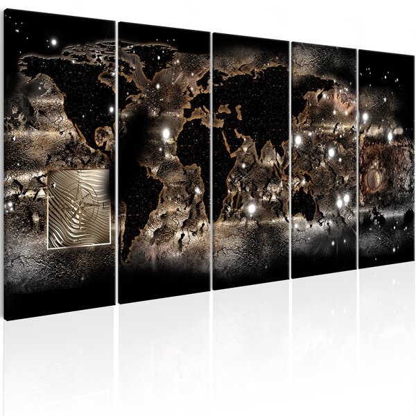ARTGEIST världskarta - Earth Glow - Flera storlekar 200x80