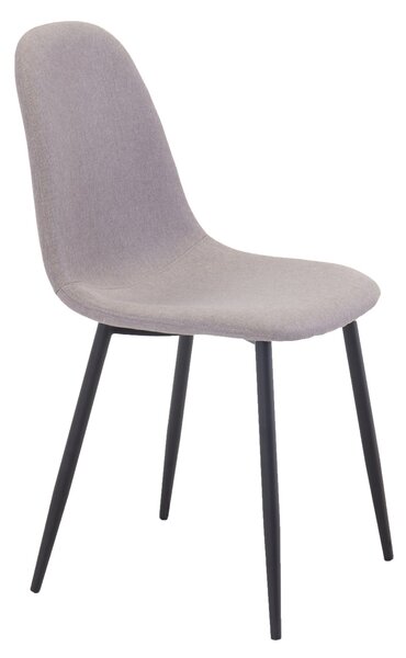 VENTURE DESIGN Polar matbordsstol - grå pol1ter och svart metall
