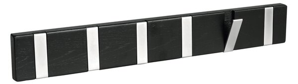 ROWICO rektangulär Confetti klädhängare med 6 vikkrokar - svart ek och metall