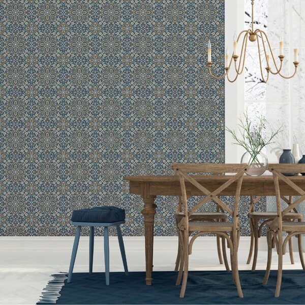 Noordwand Tapet Homestyle Portugese Tiles brun och blå
