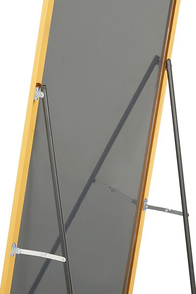 Golvspegel Guld Aluminiumram 50 x 156 cm med Stativ Modern Design Inramad Helkropps Beliani