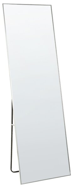 Golvspegel Silver Aluminiumram 50 x 156 cm med Stativ Modern Design Inramad Helkropps Beliani