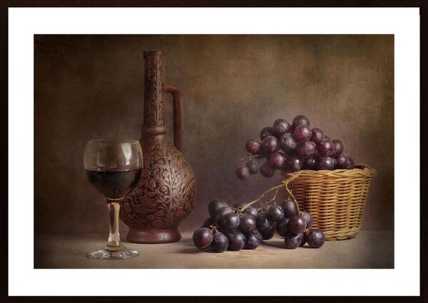 Wine And Grapes Poster