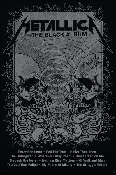 Poster, Affisch Metallica - Black Album