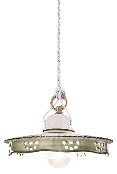 Ferroluce Hängande Lampa Alessandria Grön ∅ 23 cm