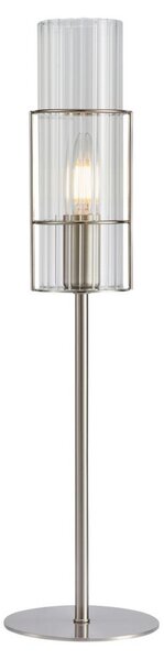 Markslöjd 108557 - Bordslampa TUBO 1xE14/40W/230V 50 cm skinande krom/clear