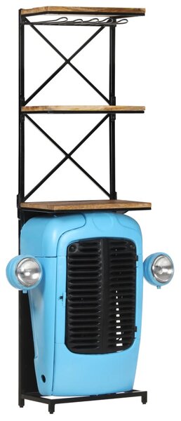 Vinhylla traktor blå 49x31x170 cm massivt mangoträ