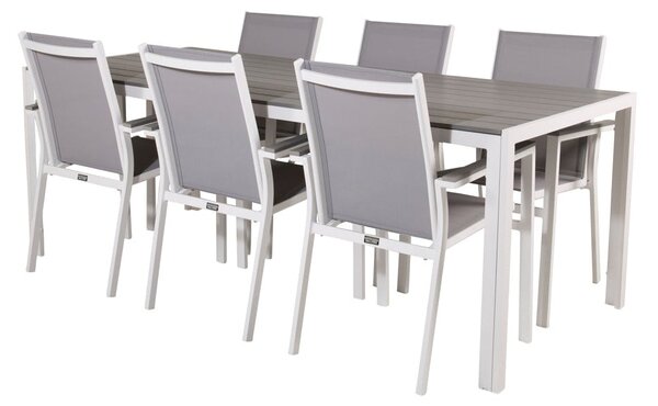 BREAK PARMA Matbord 205x90 cm + 6 stolar | Utemöbler