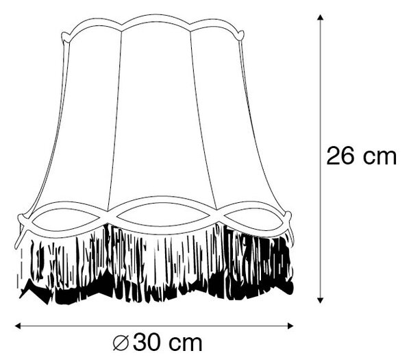 Tyg lampskärm kräm 30 cm - Granny