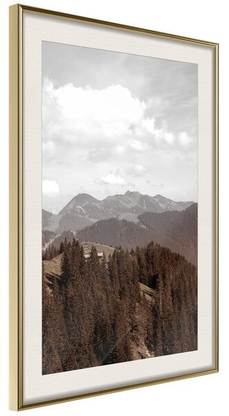Inramad Poster / Tavla - Breathtaking View - 20x30 Guldram med passepartout