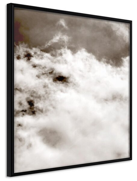 Inramad Poster / Tavla - Clouds - 30x30 Svart ram