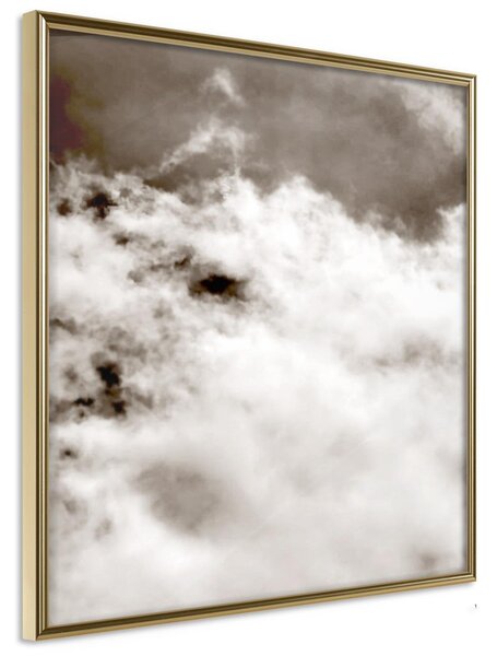 Inramad Poster / Tavla - Clouds - 30x30 Guldram