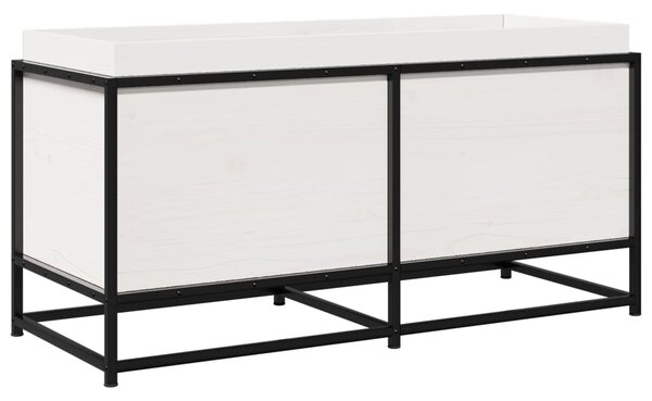 Odlingslådor vit 100x40x50 cm massiv furu