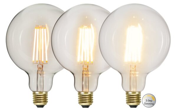 LED-lampa E27 glob 125mm 6,5W Soft Glow 3-stegsdimmer