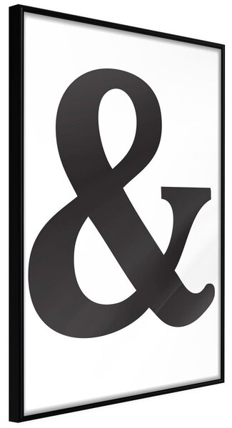 Inramad Poster / Tavla - Ampersand (Black) - 20x30 Svart ram