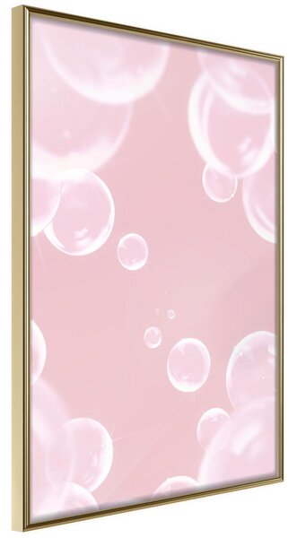 Inramad Poster / Tavla - Bubble Pleasure - 30x45 Guldram