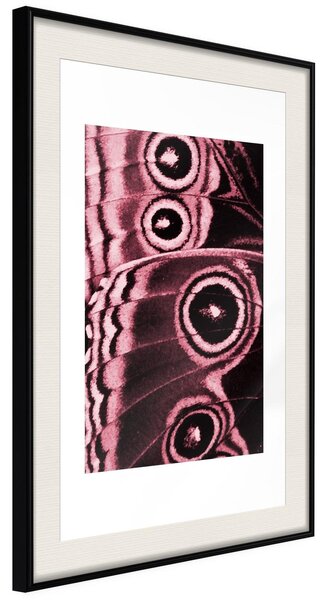 Inramad Poster / Tavla - Butterfly Wings - 20x30 Svart ram med passepartout