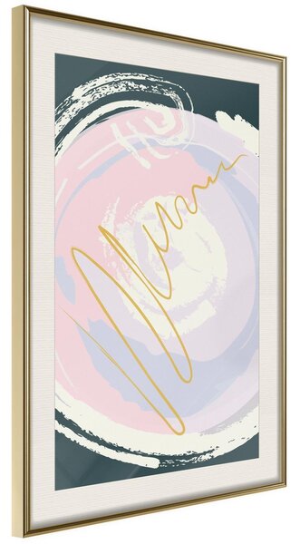 Inramad Poster / Tavla - Candy Autograph - 20x30 Guldram med passepartout