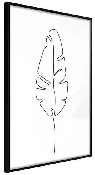 Inramad Poster / Tavla - Drawn with One Line - 40x60 Svart ram