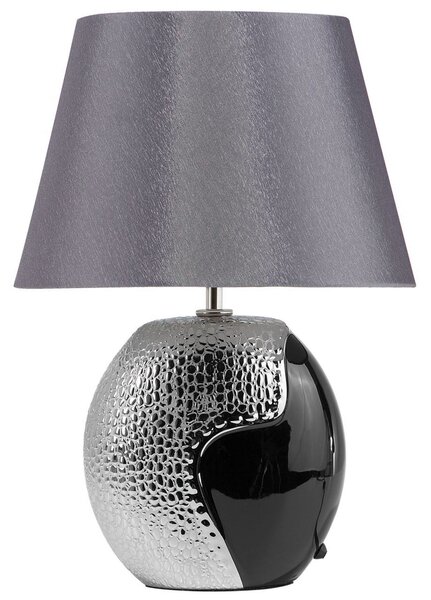Bordslampa Svart Silverkeramisk Modern Dekorativ Beliani