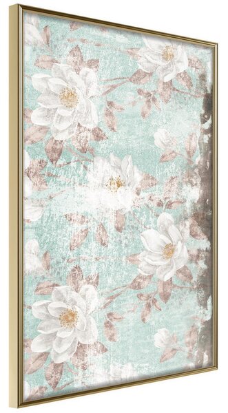 Inramad Poster / Tavla - Floral Muslin - 20x30 Guldram