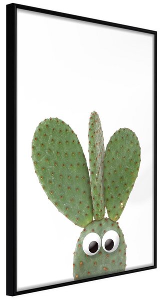Inramad Poster / Tavla - Funny Cactus III - 20x30 Svart ram