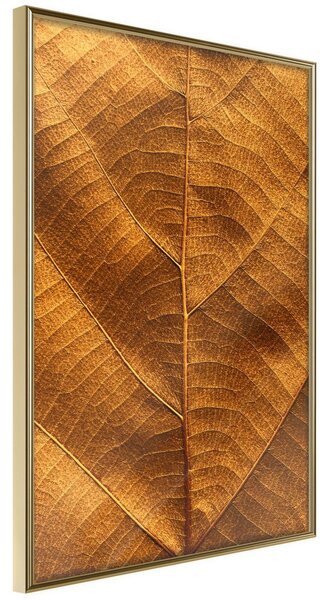 Inramad Poster / Tavla - Golden Veins - 20x30 Guldram
