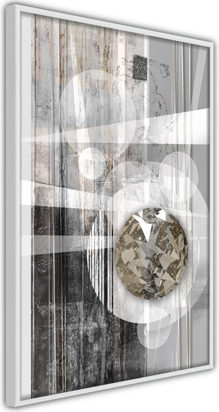 Inramad Poster / Tavla - Hidden Diamond - 20x30 Vit ram