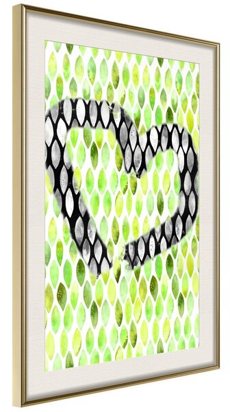 Inramad Poster / Tavla - I Love Limes - 40x60 Guldram med passepartout