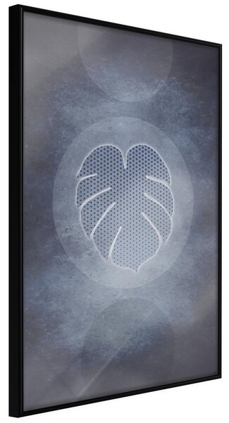 Inramad Poster / Tavla - Leaf in the Center - 20x30 Svart ram