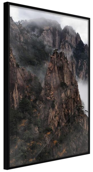 Inramad Poster / Tavla - Mountain Ridge - 20x30 Svart ram