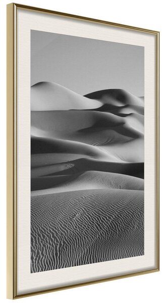 Inramad Poster / Tavla - Ocean of Sand II - 20x30 Guldram med passepartout