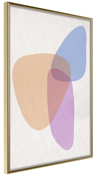 Inramad Poster / Tavla - Pastel Sets II - 30x45 Guldram