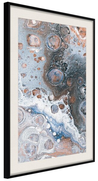 Inramad Poster / Tavla - Surface of the Unknown Planet II - 30x45 Svart ram med passepartout