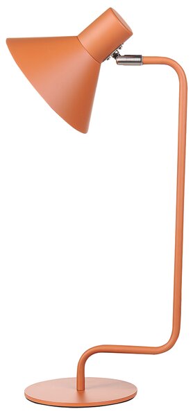 Skrivbordslampa Orange Metall 51 cm Sängbordslampa Justerbar Konformad Skärm On-Off Knapp Sovrum Vardagsrum Hemmakontor Industriell design Beliani