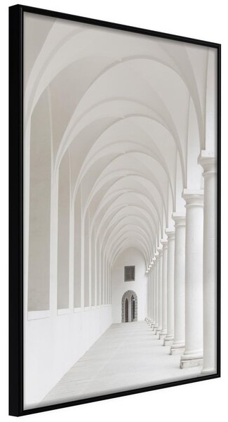 Inramad Poster / Tavla - White Colonnade - 40x60 Svart ram