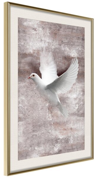 Inramad Poster / Tavla - White Dreams - 30x45 Guldram med passepartout