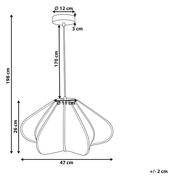 Hängande lampa Beige Bomull Rep Bur Stjärnform Skärm Japandi Naturlig Stil Beliani