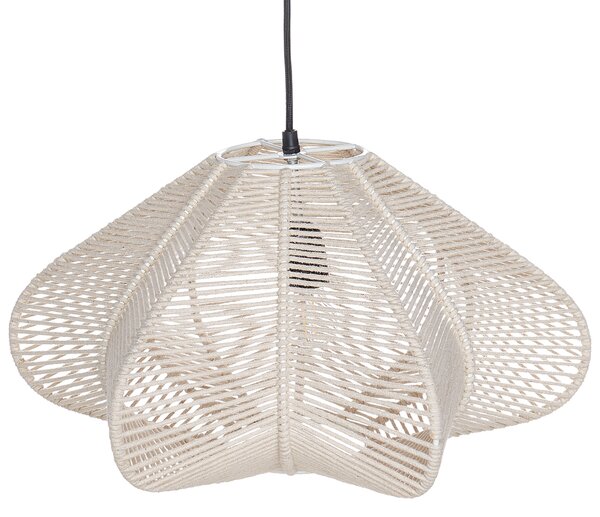 Hängande lampa Beige Bomull Rep Bur Stjärnform Skärm Japandi Naturlig Stil Beliani