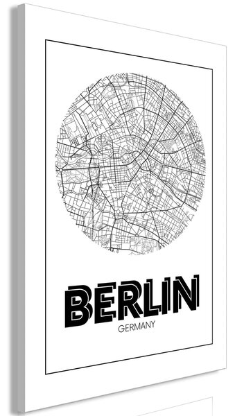Canvas Tavla - Retro Berlin Vertical - 40x60