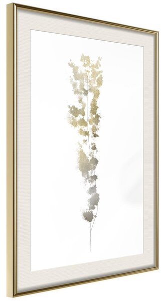 Inramad Poster / Tavla - Fragment of Nature - 20x30 Guldram med passepartout