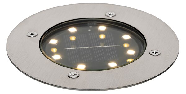 Modern markstrålkastare stål inkl LED IP65 Solar - Terry