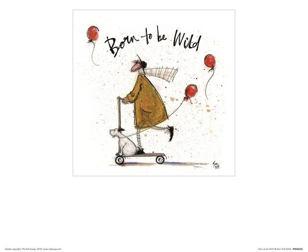 Konsttryck Sam Toft - Born to be Wild, (30 x 30 cm)
