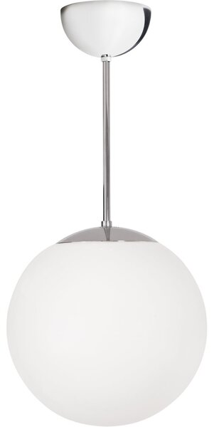 Glob taklampa fast höjd, krom/opalglas 35cm