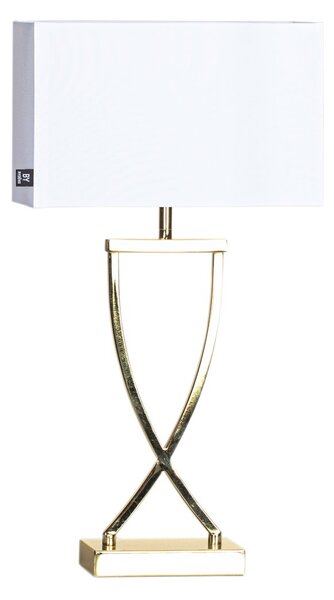 Omega bordslampa, mässing/vit 52cm