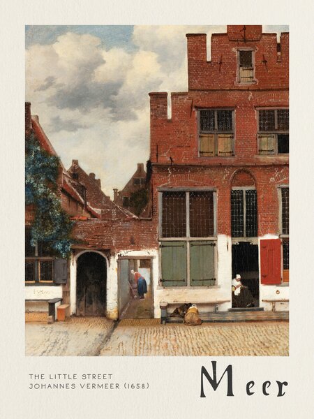 Konsttryck The Little Street - Johannes Vermeer, (30 x 40 cm)