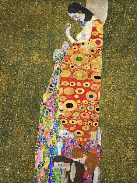 Konsttryck Hope (Female Nude) - Gustav Klimt, (30 x 40 cm)