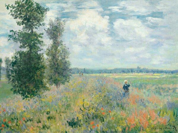 Konsttryck Poppy Fields near Argenteuil - Claude Monet, (40 x 30 cm)