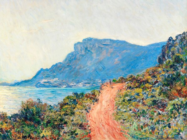 Konsttryck The Corniche near Monaco - Claude Monet, (40 x 30 cm)